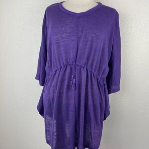 NWT JW Style Womens Purple Boho Top Size M